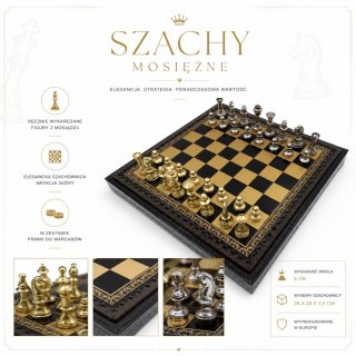 Ekskluzywne Mosiężne Szachy Italfama 28x28 cm - N001