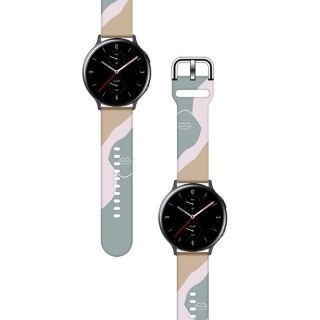 Pasek Strap Moro do Samsung Galaxy Watch 40 / 41 / 42 / 43 / 44 mm silikonowa bransoletka opaska do zegarka - wzór 17