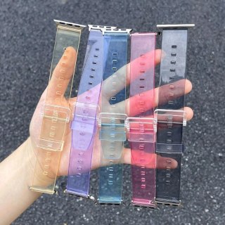 Pasek silikonowy bransoleta bransoletka Strap Light do zegarka Apple Watch 38 / 40 mm - fioletowy