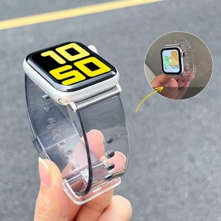 Pasek silikonowy bransoleta bransoletka Strap Light do zegarka Apple Watch 42 / 44 mm - niebieski