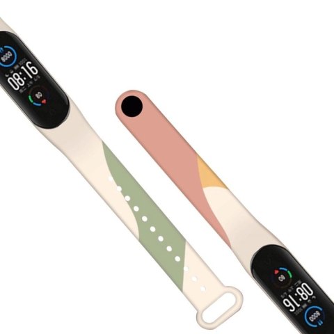 Strap Moro opaska do Xiaomi Mi Band 5 / 6 silikonowy pasek bransoletka do zegarka wzór 5