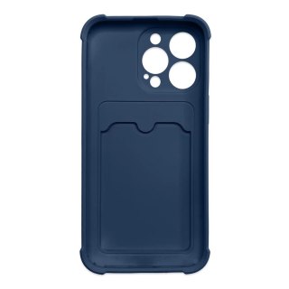 Card Armor Case etui pokrowiec do Xiaomi Redmi Note 10 / Redmi Note 10S portfel na kartę silikonowe pancerne etui Air Bag granat