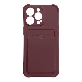 Card Armor Case etui pokrowiec do Xiaomi Redmi Note 10 / Redmi Note 10S portfel na kartę silikonowe pancerne etui Air Bag malino