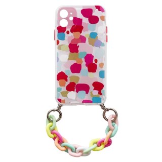 Color Chain Case żelowe elastyczne etui z łańcuchem łańcuszkiem zawieszką do Samsung Galaxy A42 5G wielokolorowy (2)