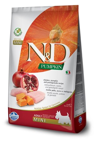Farmina N&D Pumpkin Grain Free Canine Adult Mini Chicken&Pomegranate 2,5kg