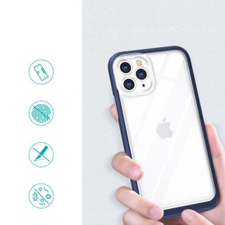 Clear 3in1 etui do iPhone 11 Pro Max żelowy pokrowiec z ramką niebieski