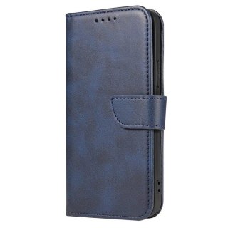 Magnet Case elegancki futerał etui pokrowiec z klapką i funkcją podstawki Samsung Galaxy A03s (166,5) niebieski