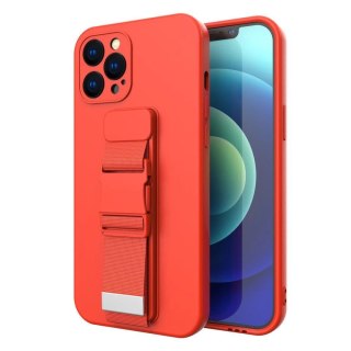 Rope Case silikonowe etui ze smyczą torebka smycz pasek do Samsung Galaxy A23 czerwony
