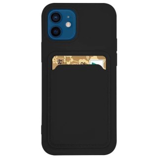 Card Case silikonowe etui portfel z kieszonką na kartę dokumenty do Xiaomi Redmi Note 11 Pro+ 5G / 11 Pro (China) czarny