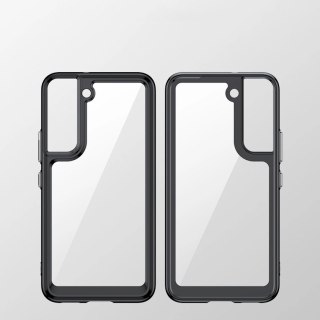Outer Space Case etui do Samsung Galaxy S22+ (S22 Plus) sztywny pokrowiec z żelową ramką czerwony