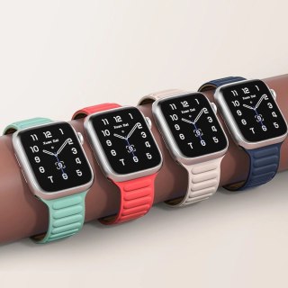 Pasek magnetyczny Magnetic Strap opaska bransoleta do Apple Watch 45 mm - czerwony