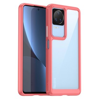 Outer Space Case etui do Xiaomi Poco F4 5G pokrowiec z elastyczną ramką czerwone