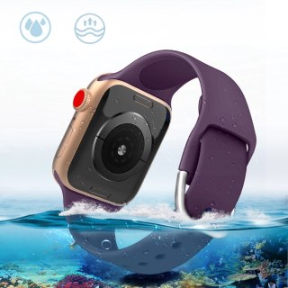 Silikonowa opaska Silicone Strap APS do Apple Watch 38 / 40 / 41 mm pasek bransoleta do zegarka - żółta