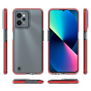 Spring Case etui Realme C31 silikonowy pokrowiec z ramką jasnoróżowe