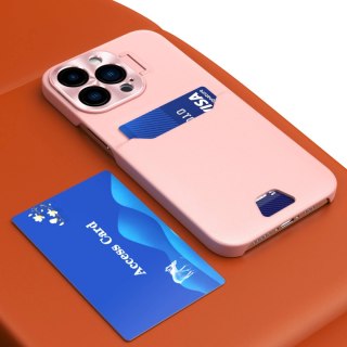 Leather Stand Case etui Samsung Galaxy S23+ pokrowiec portfel na kartę z podstawką różowe
