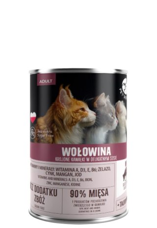 PetRepublic Wołowina Krojone Kawałki W Delikatnym Sosie 400g