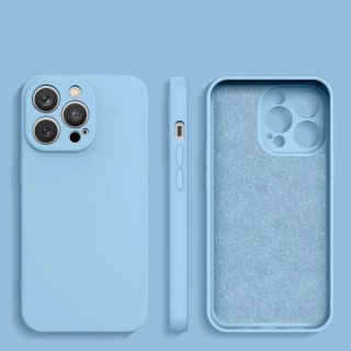 Silicone case etui Samsung Galaxy A14 5G / Galaxy A14 silikonowy pokrowiec jasnoniebieskie
