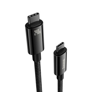 Kabel USB C - USB C 480Mb/s 240W 3m Baseus Tungsten Gold CAWJ040201 - czarny