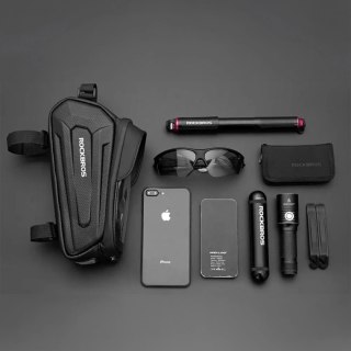 Sakwa rowerowa Rockbros B68-1 na ramę pancerna z kieszonką na telefon 1.7l - czarna
