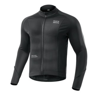 Kurtka rowerowa Rockbros jesień/zima z długim rękawem M - czarna