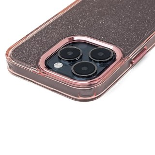 Etui Glitter Case na iPhone 16 Pro - różowe z brokatem