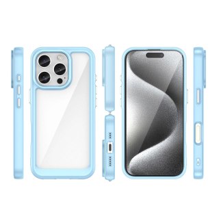 Etui Outer Space Case z żelową ramką do iPhone 16 Pro - niebieskie