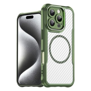 Etui silikonowe Leading Series MagSafe do iPhone 16 Pro - zielone