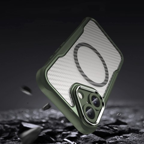 Etui silikonowe Leading Series MagSafe do iPhone 16 - zielone
