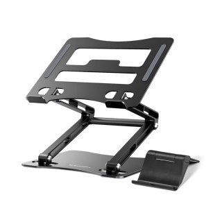 Podstawka pod laptopa, tablet Wozinsky WRS-CPY75DSB aluminiowa + Gratis! podstawka do smartfona - czarna