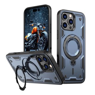 Etui Hybrid Armor Trendy z MagSafe na iPhone 16 Pro - niebieskie