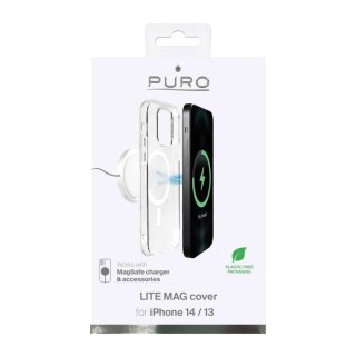 Etui silikonowe Puro Lite Mag MagSafe do iPhone 14 / 13 - przezroczyste