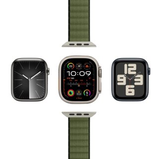 Pasek nylonowy Puro Extreme do Apple Watch 42 / 44 / 45 / 49 mm - ciemnozielony