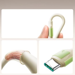 Kabel Joyroom S-A53 3A USB-A - USB-C z fluorescencyjną końcówką 2 m - beżowy