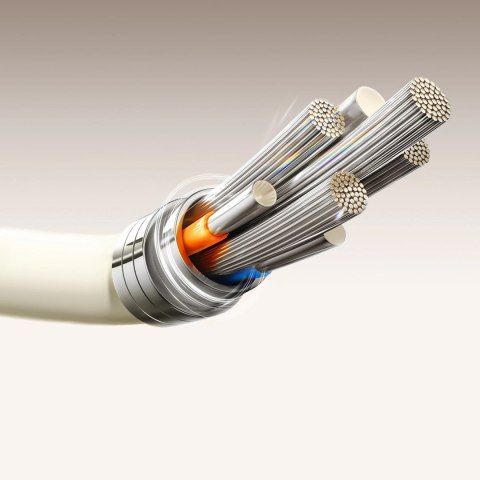 Kabel Joyroom S-A53 60W USB-C - USB-C z fluorescencyjną końcówką 1,2 m - beżowy