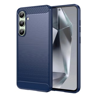 Etui silikonowe Carbon Case do Samsung Galaxy S24 FE - niebieskie