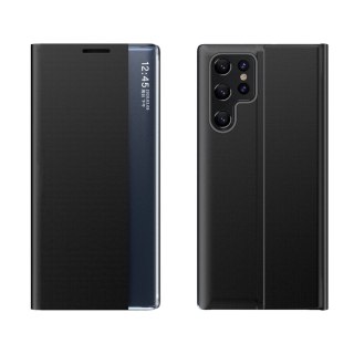 New Sleep Case etui do Samsung Galaxy S24 FE pokrowiec z klapką i podstawką - czarne