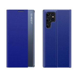 New Sleep Case etui do Samsung Galaxy S24 FE pokrowiec z klapką i podstawką - niebieskie