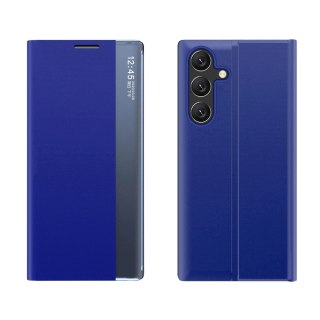 New Sleep Case etui do Samsung Galaxy S25+ pokrowiec z klapką i podstawką - niebieskie