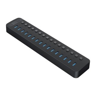 Hub Orico CT2U3-16AB 16x USB-A 3.0 z włącznikami - czarny
