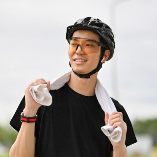 Okulary rowerowe Rockbros fotochromowe, z ochroną UV i wkładką korekcyjną - przezroczyste czarne