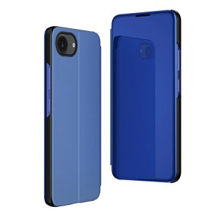 Etui Clear View Case na iPhone 16e / 17e pokrowiec z klapką - niebieskie