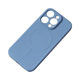Etui Silicone Case z MagSafe na Samsung Galaxy S25 Edge - niebieskie