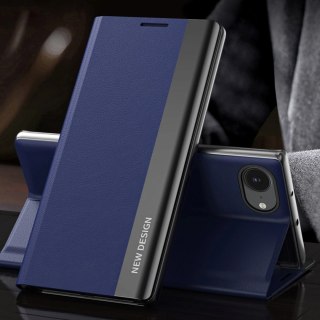 Etui Sleep Case Pro na iPhone 16e / 17e z klapką i podstawką - niebieskie