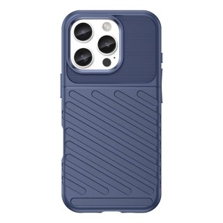 Etui Thunder Case na iPhone 16e / 17e silikonowy pancerny pokrowiec - niebieskie