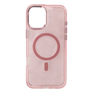 Etui brokatowe Glitter Case z MagSafe na Samsung Galaxy A36 5G - różowe