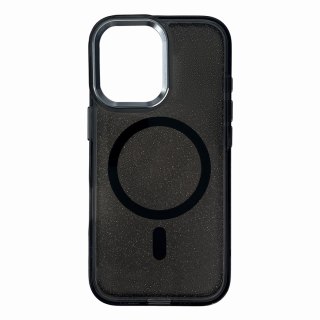 Etui brokatowe Glitter Case z MagSafe na Samsung Galaxy S25 Edge - czarne